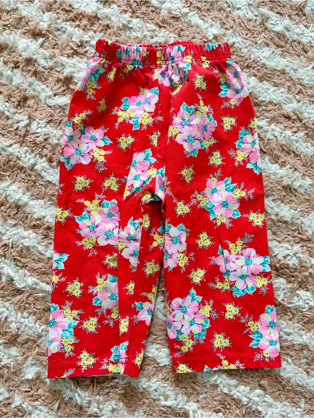 Red Floral Pants